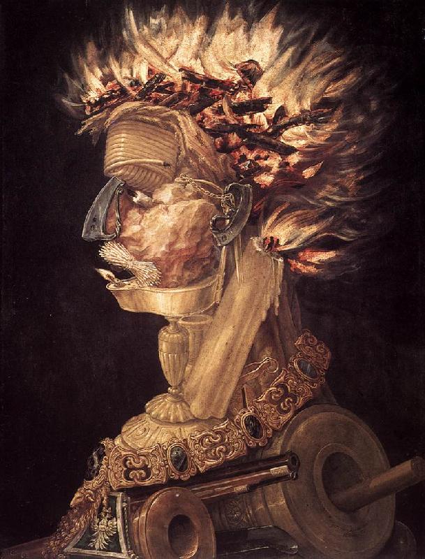 ARCIMBOLDO, Giuseppe The Fire jhjhjh oil painting picture